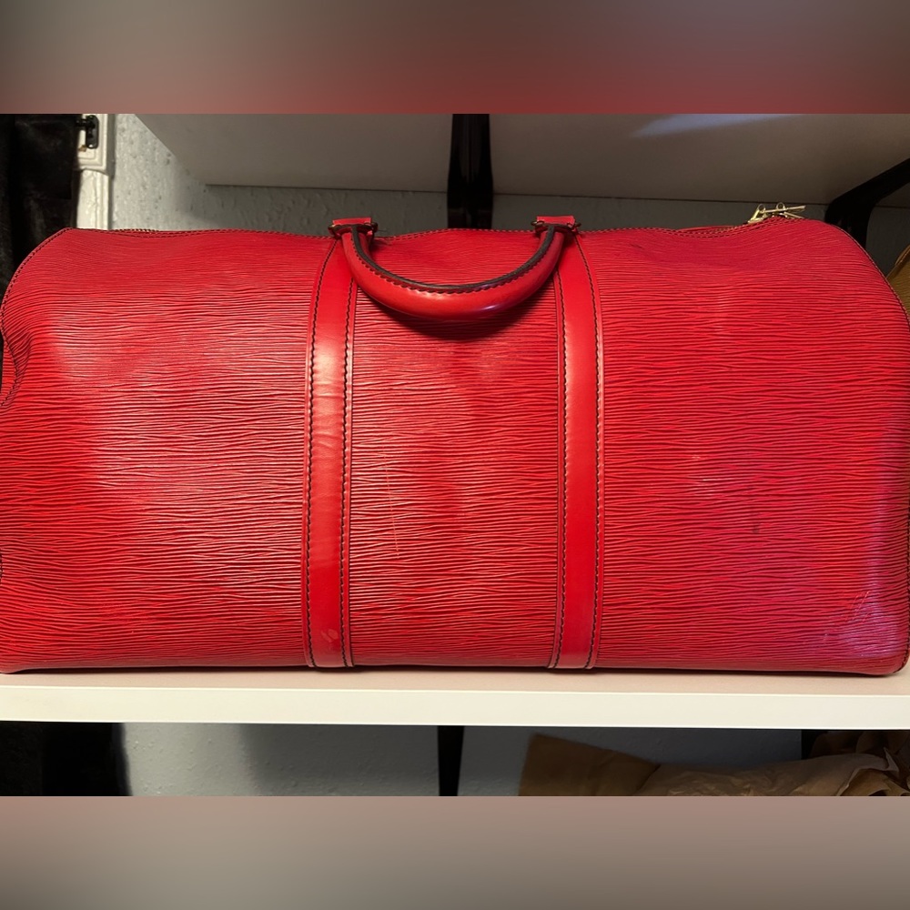 Louis Vuitton Red Epi Keepall